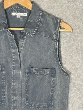 Young Fabulous & Broke Everyday Wash Sleeveless Jumpsuit-Gray-Women Size Small